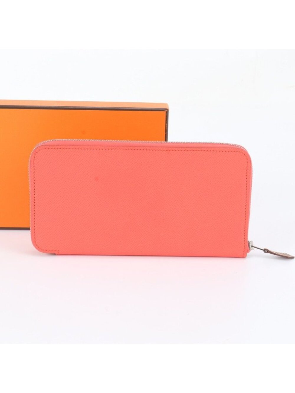 Hermes Azap Long Silk'in Leather Wallet Zip Around